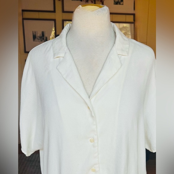 *NWT* Frank & Oak / ‘The Camp’ Collar Button Front Blouse / White / Large - Picture 8 of 12
